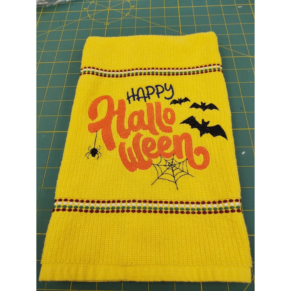 Happy Halloween Fall Halloween Kitchen Bar Tea Towel Great Gift Item!!